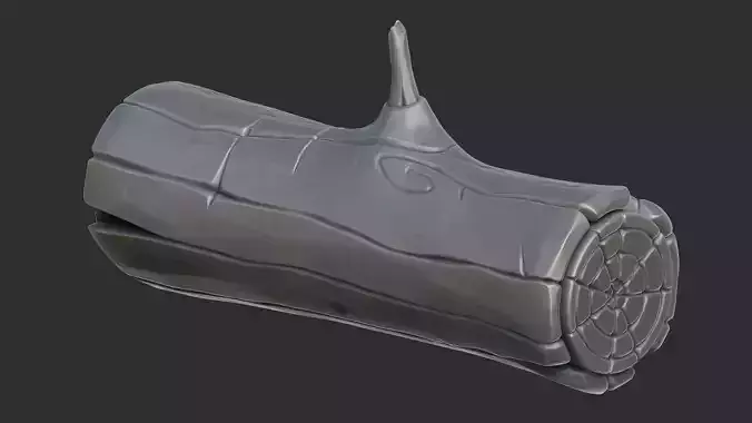 Stylized log 3D model