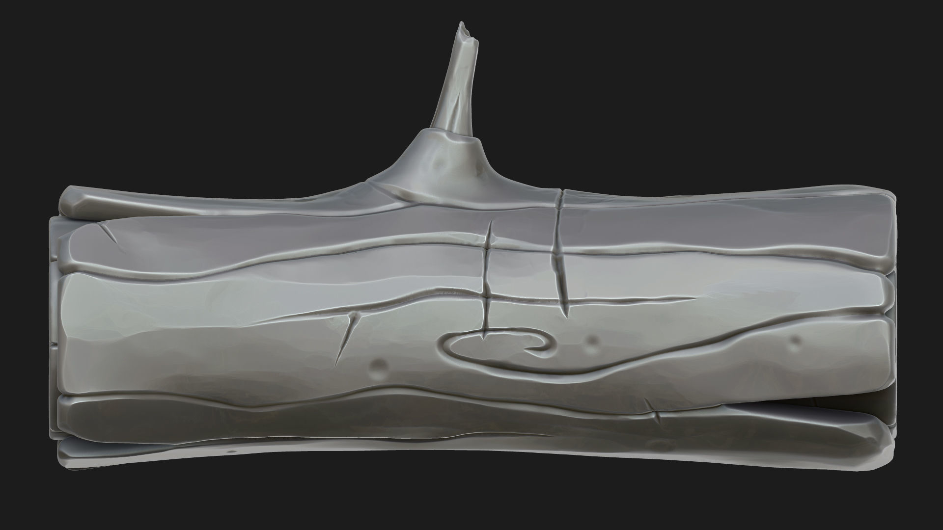 Stylized log 3D model_1