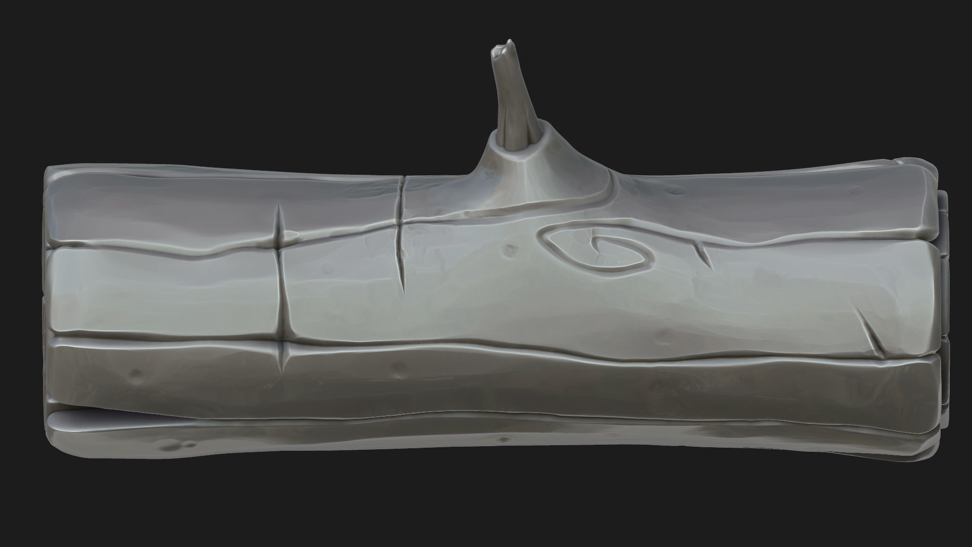 Stylized log 3D model_5