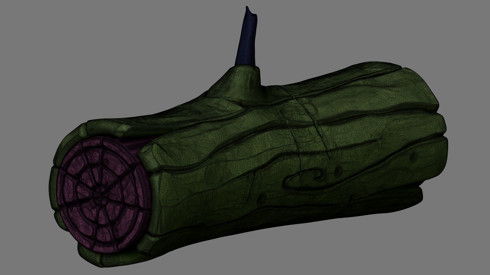 Stylized log 3D model_7