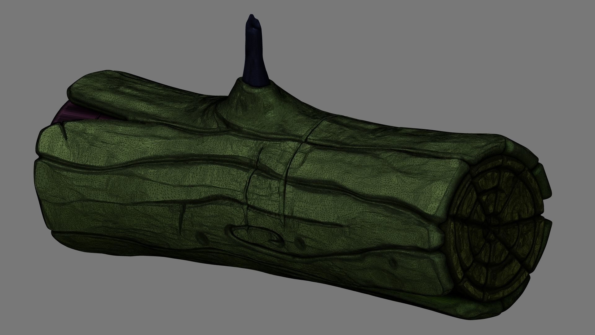 Stylized log 3D model_8