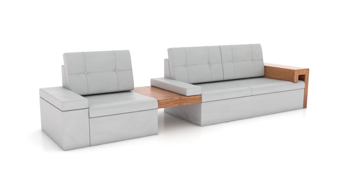 Sofa 3D Model bed with storage 3D model_2