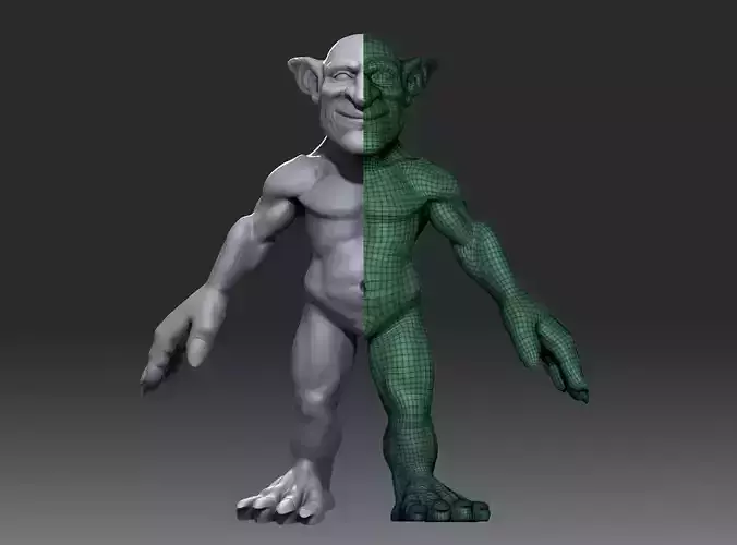 Goblin base mesh  3D model