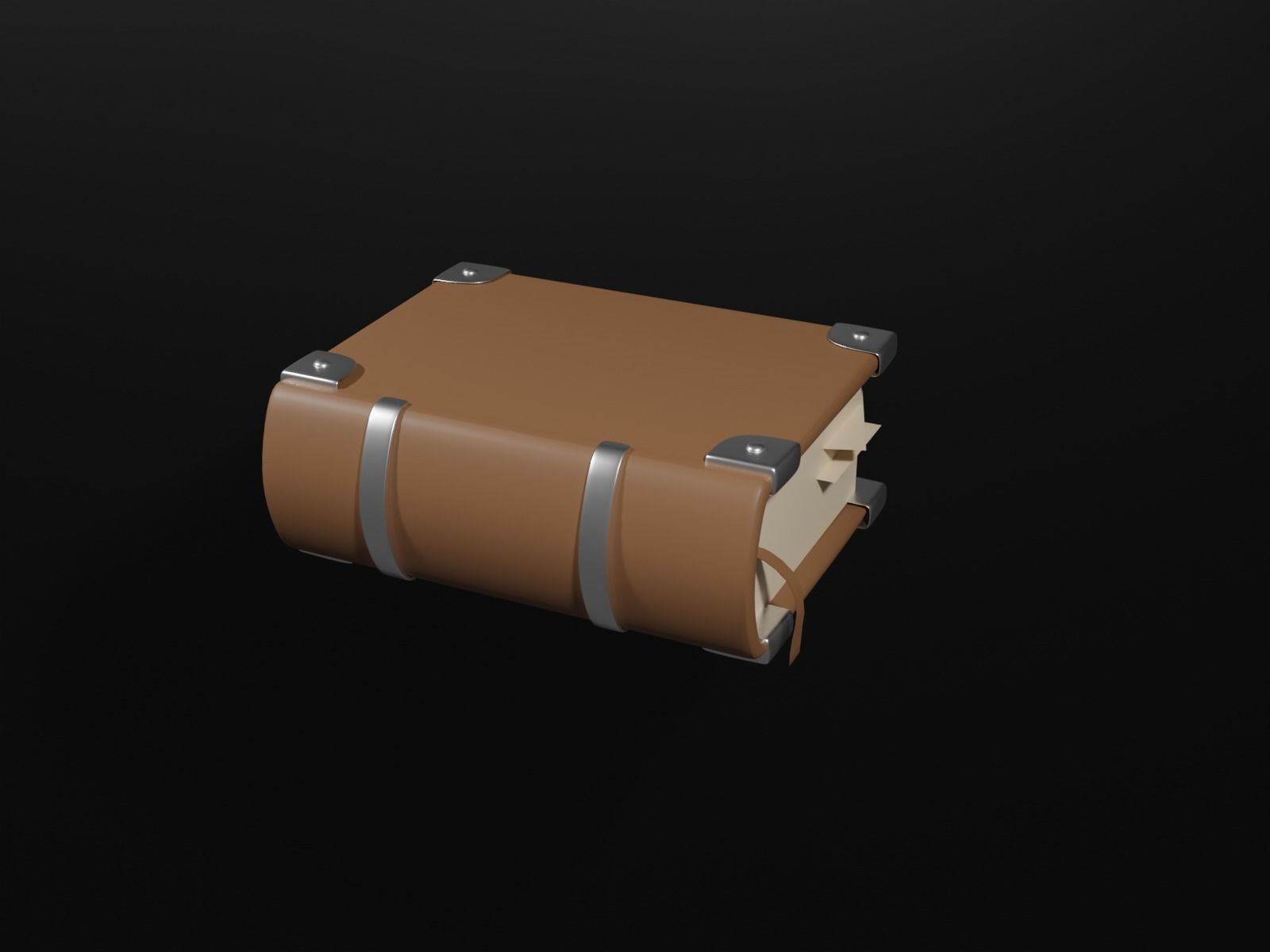 Book for your game Low-poly 3D model_1