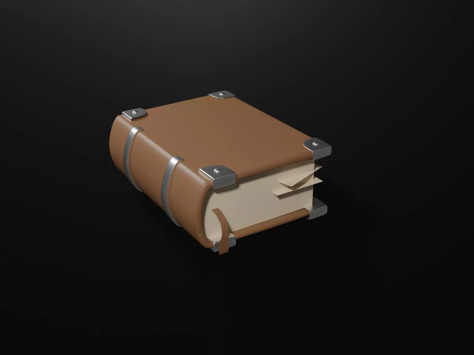 Book for your game Low-poly 3D model_0
