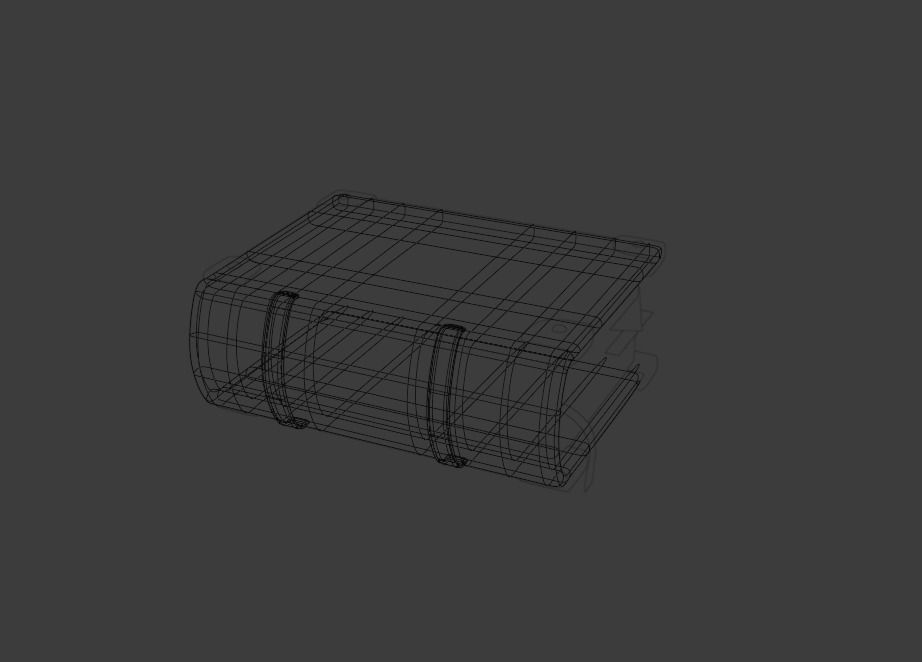 Book for your game Low-poly 3D model_3