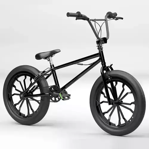 Black BMX Bike 3D model