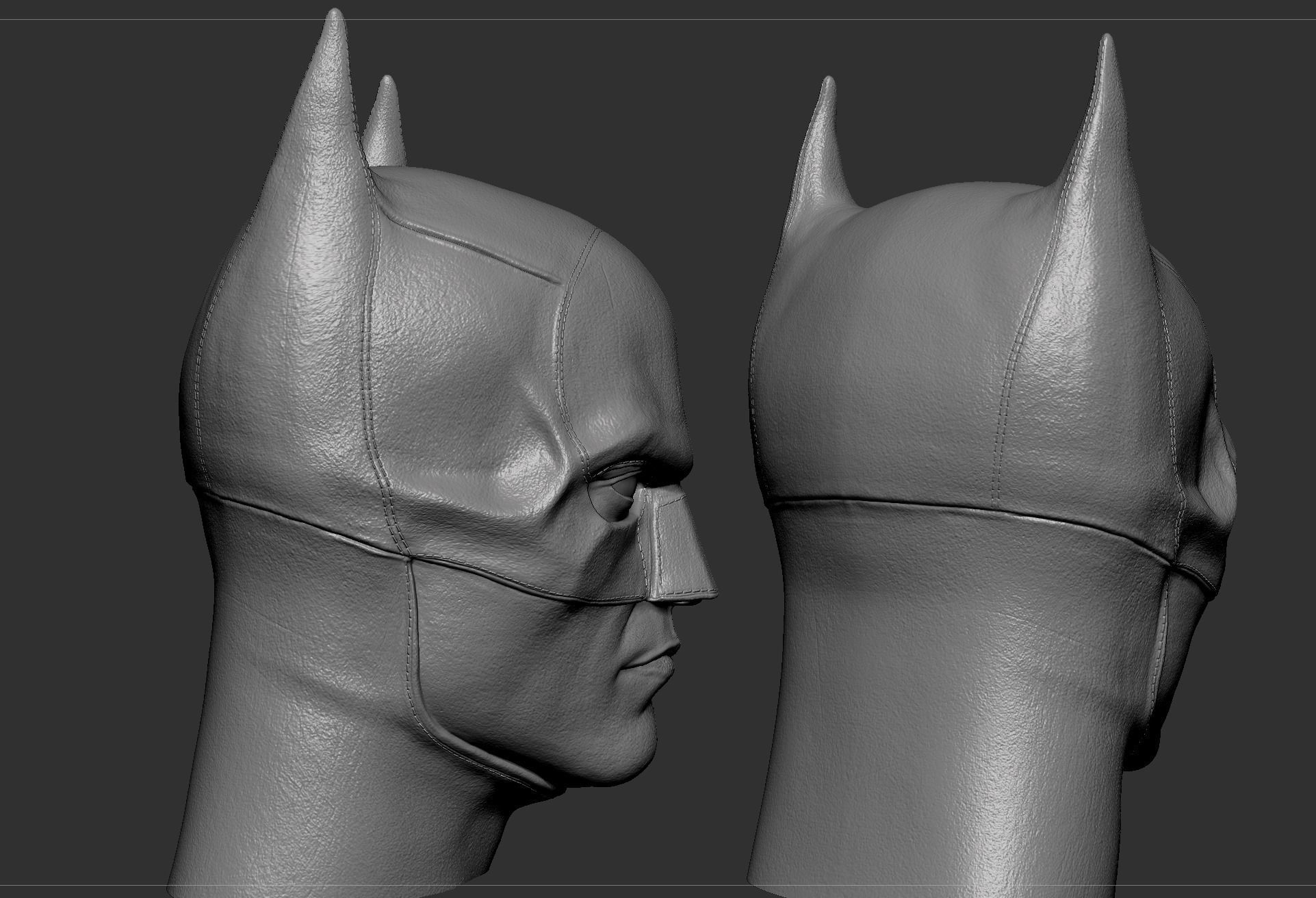 Batman Head-Mask- Robert Pattinson  3D print model_4