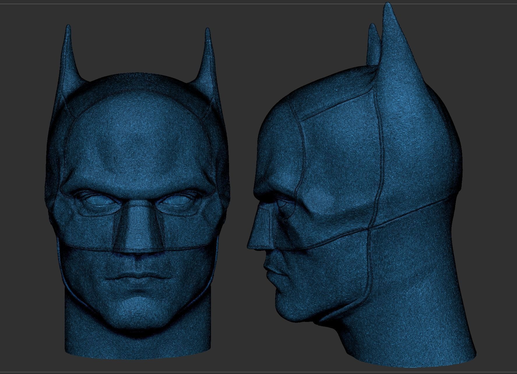 Batman Head-Mask- Robert Pattinson  3D print model_9