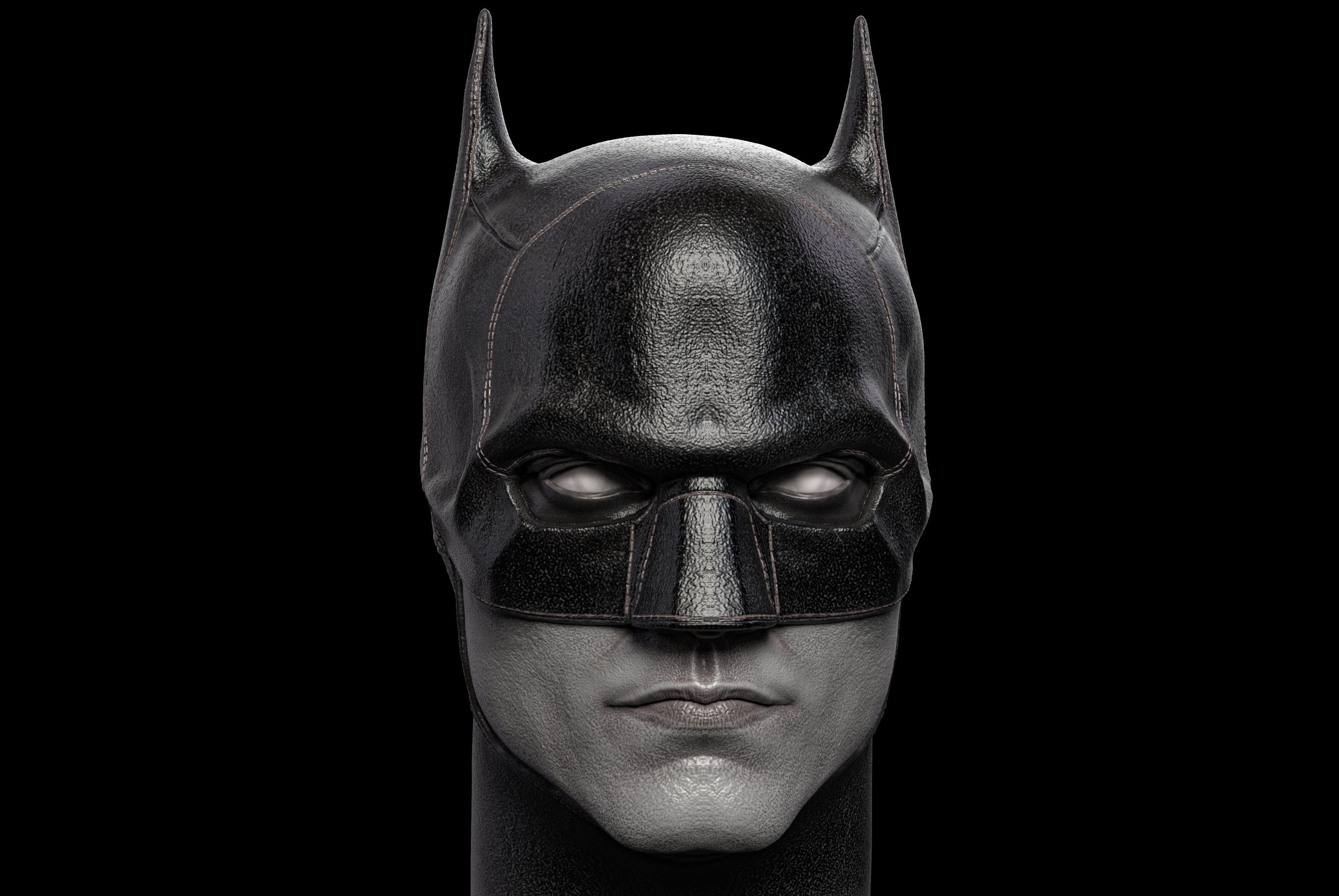 Batman Head-Mask- Robert Pattinson  3D print model_1