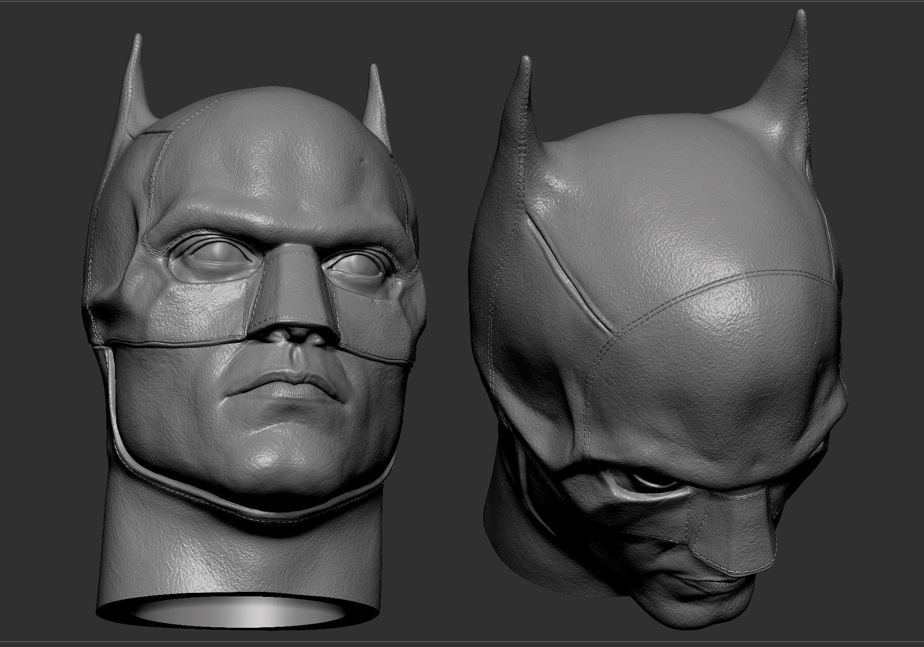 Batman Head-Mask- Robert Pattinson  3D print model_7
