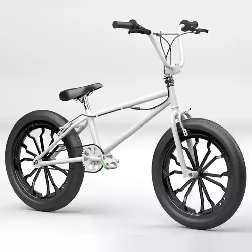 White BMX Bike 3D model