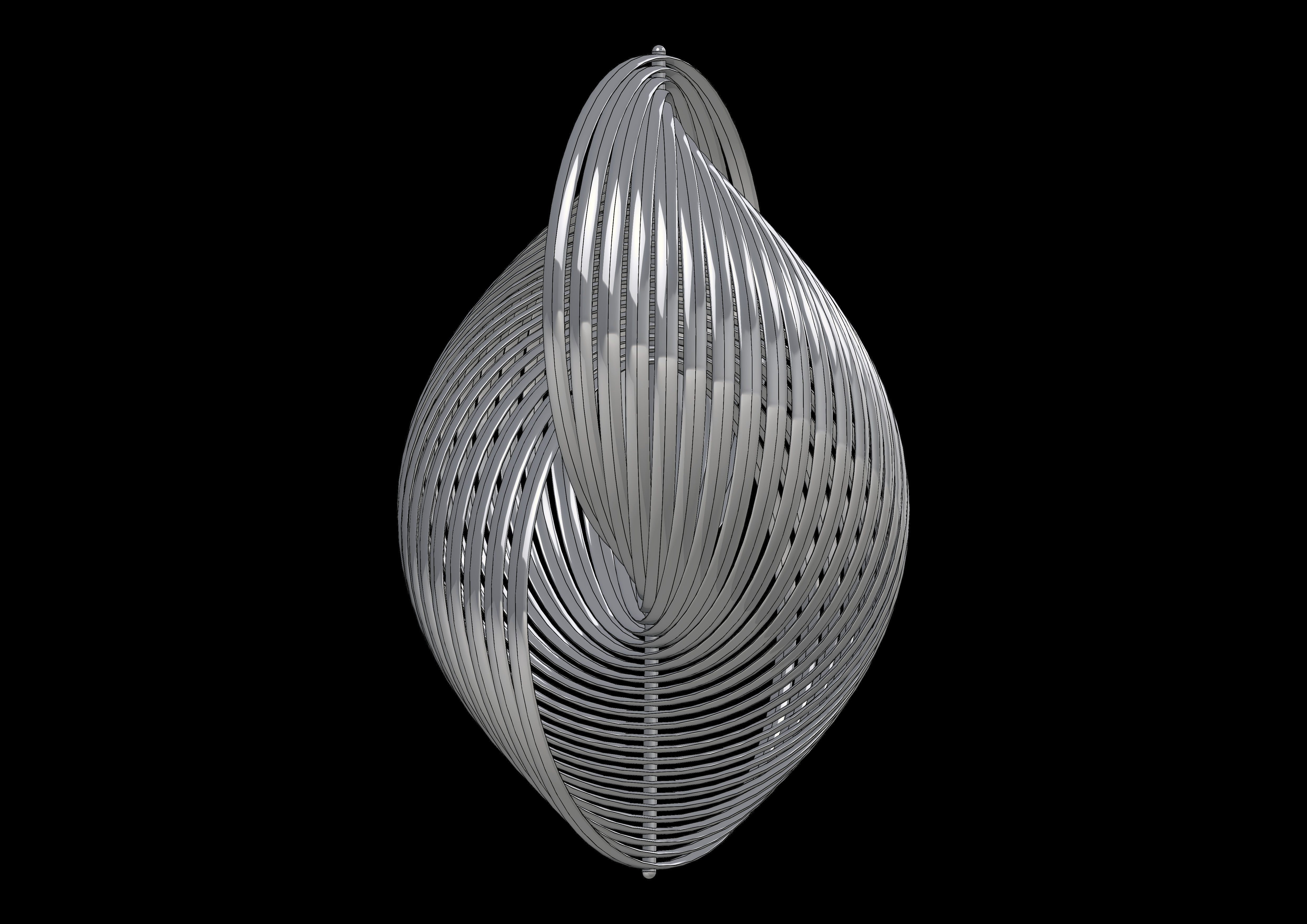 helistic golden spiral 3D print model_3