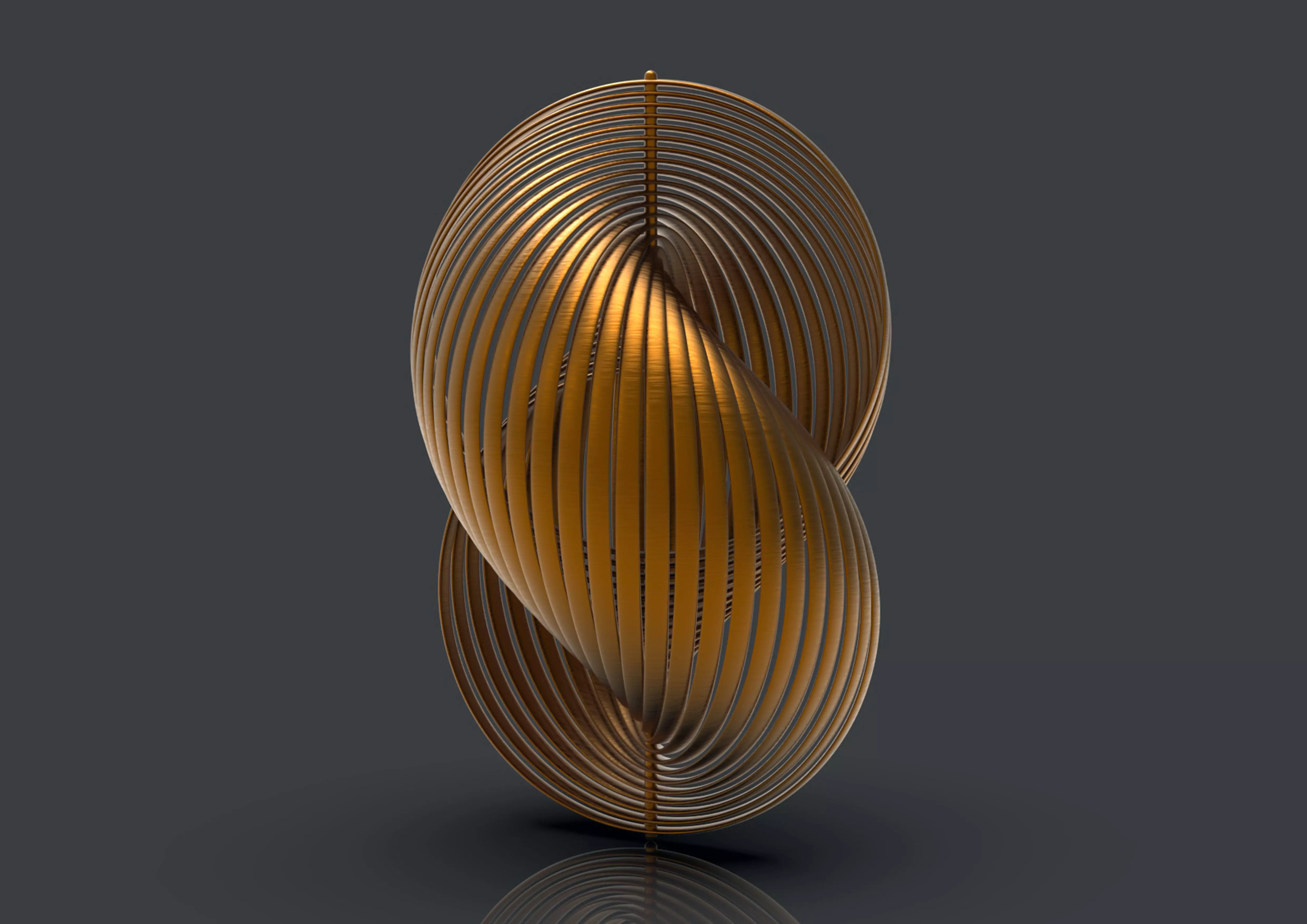 helistic golden spiral 3D print model_0