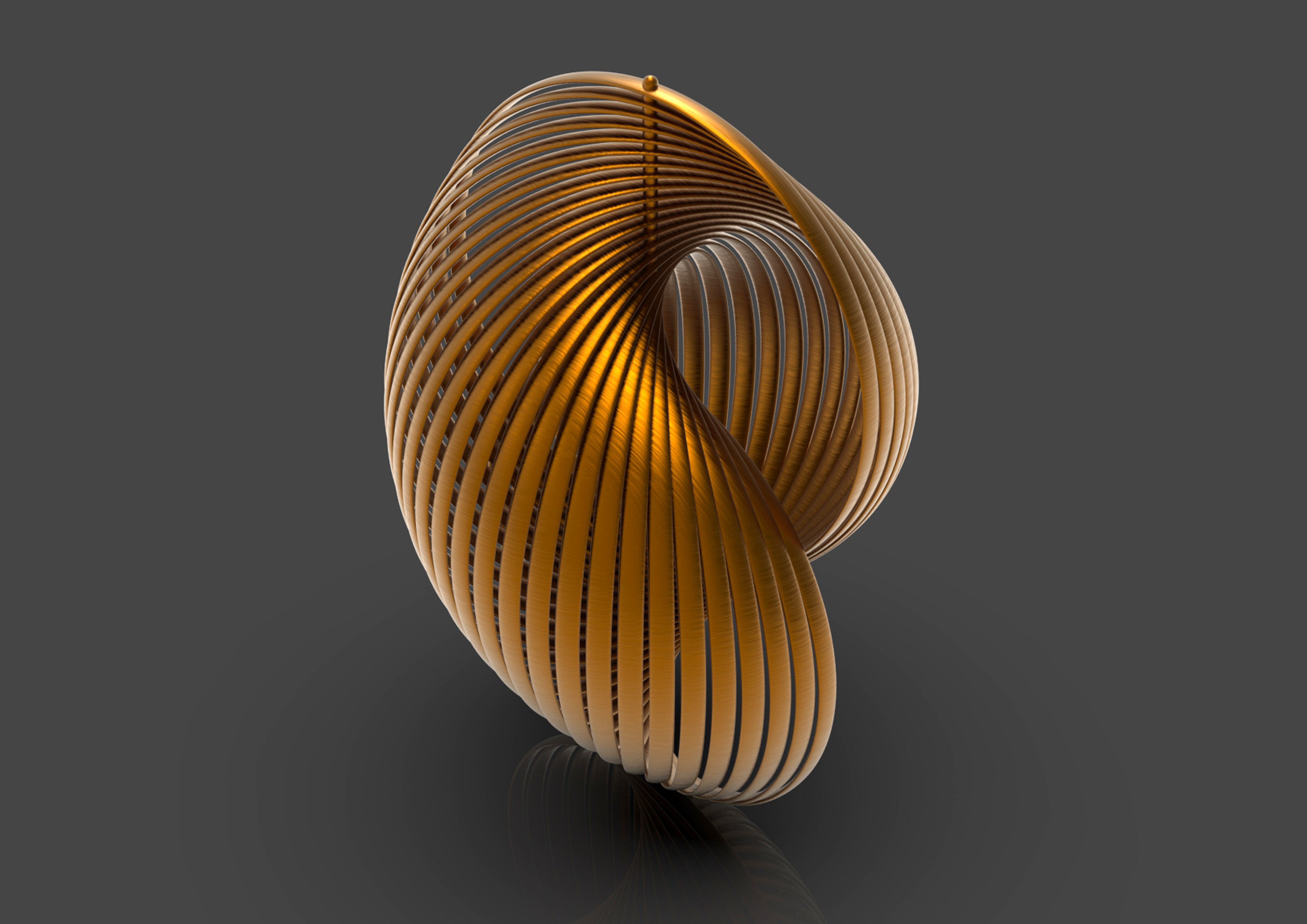 helistic golden spiral 3D print model_1