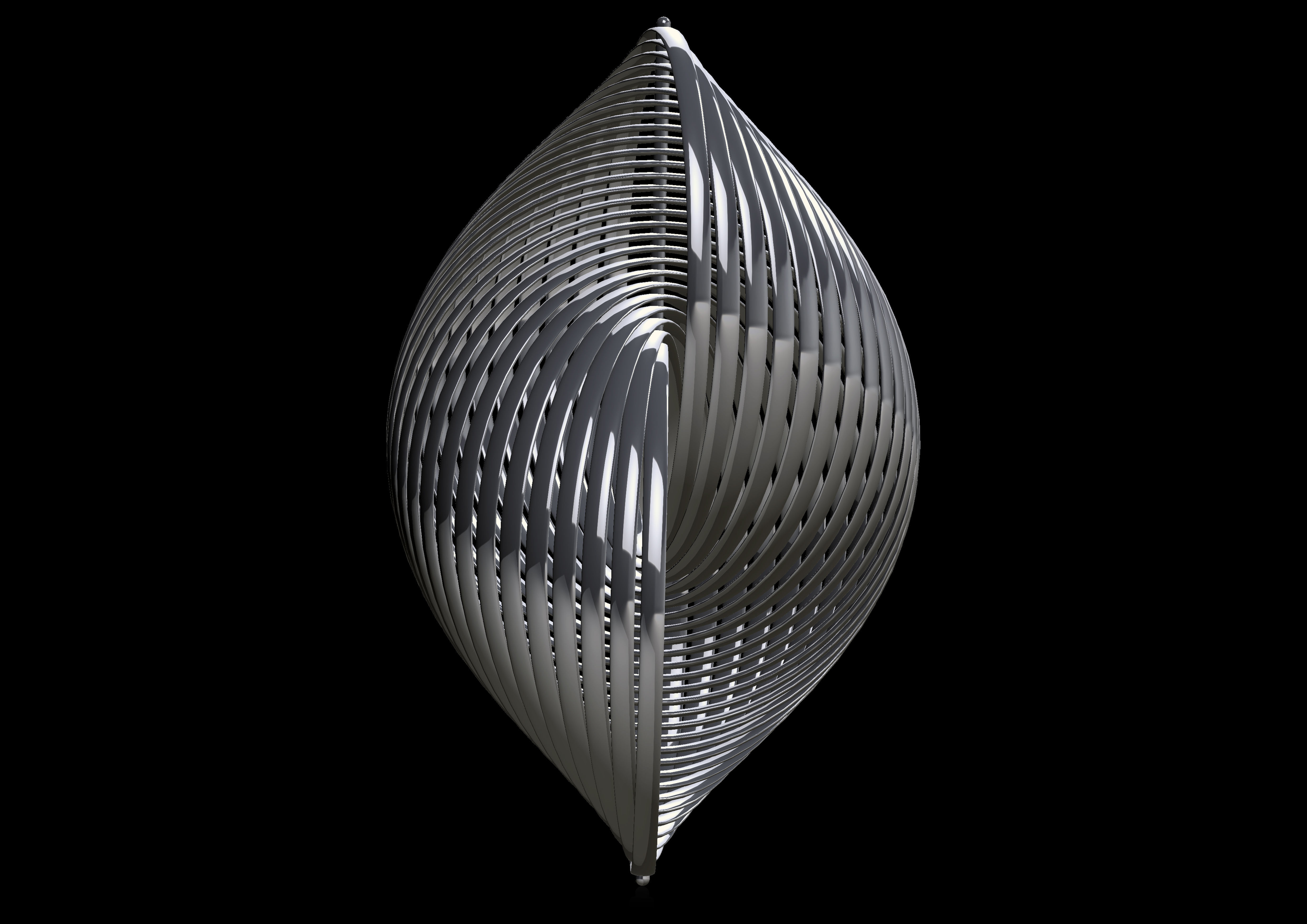 helistic golden spiral 3D print model_5