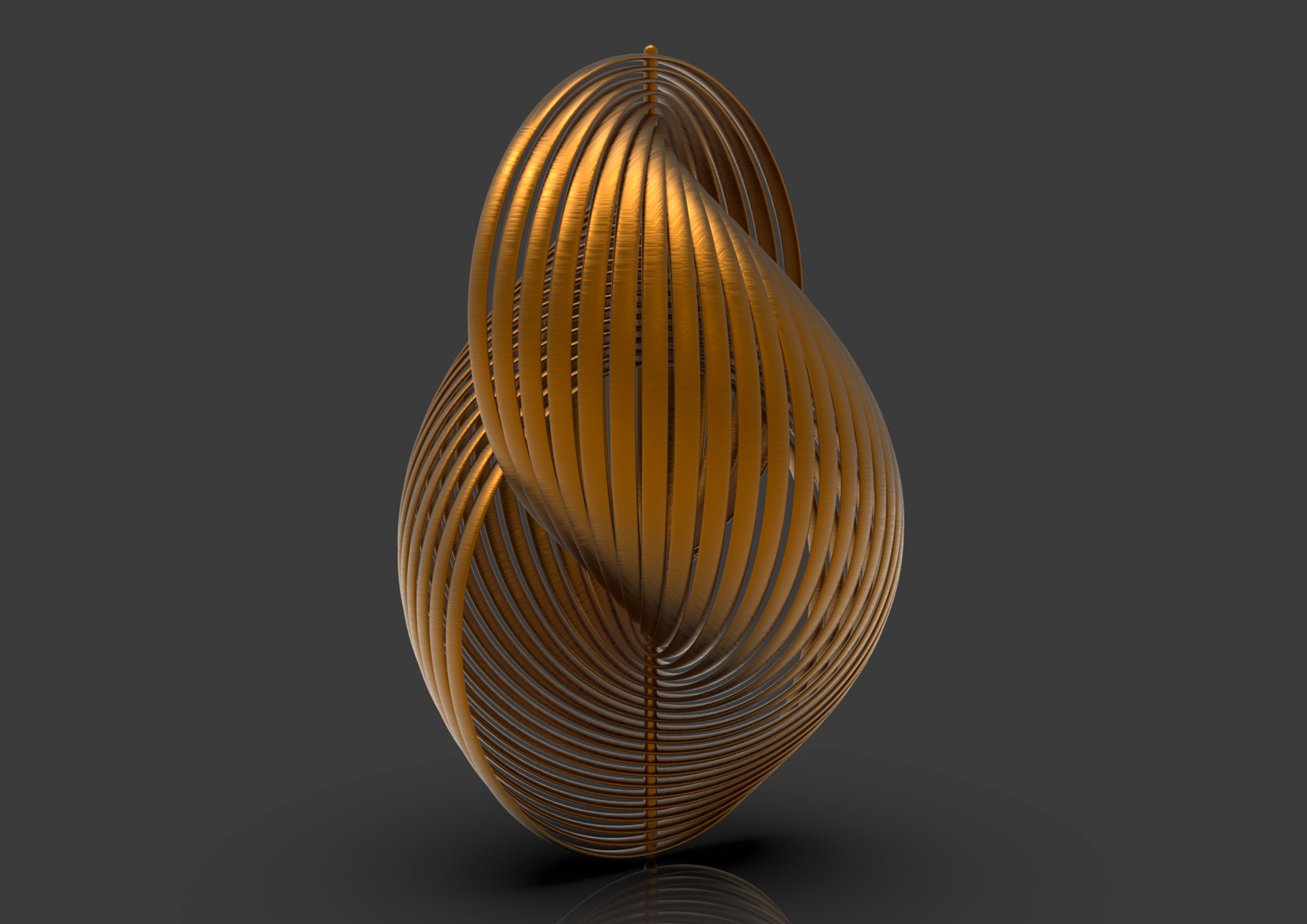 helistic golden spiral 3D print model_2