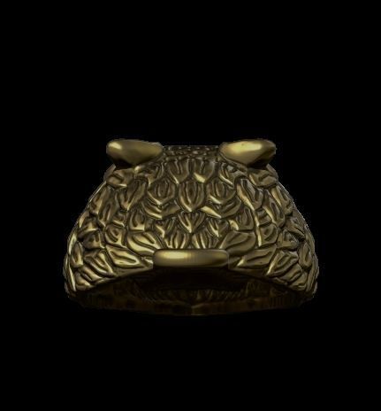 wolf necklace 3D print model_5