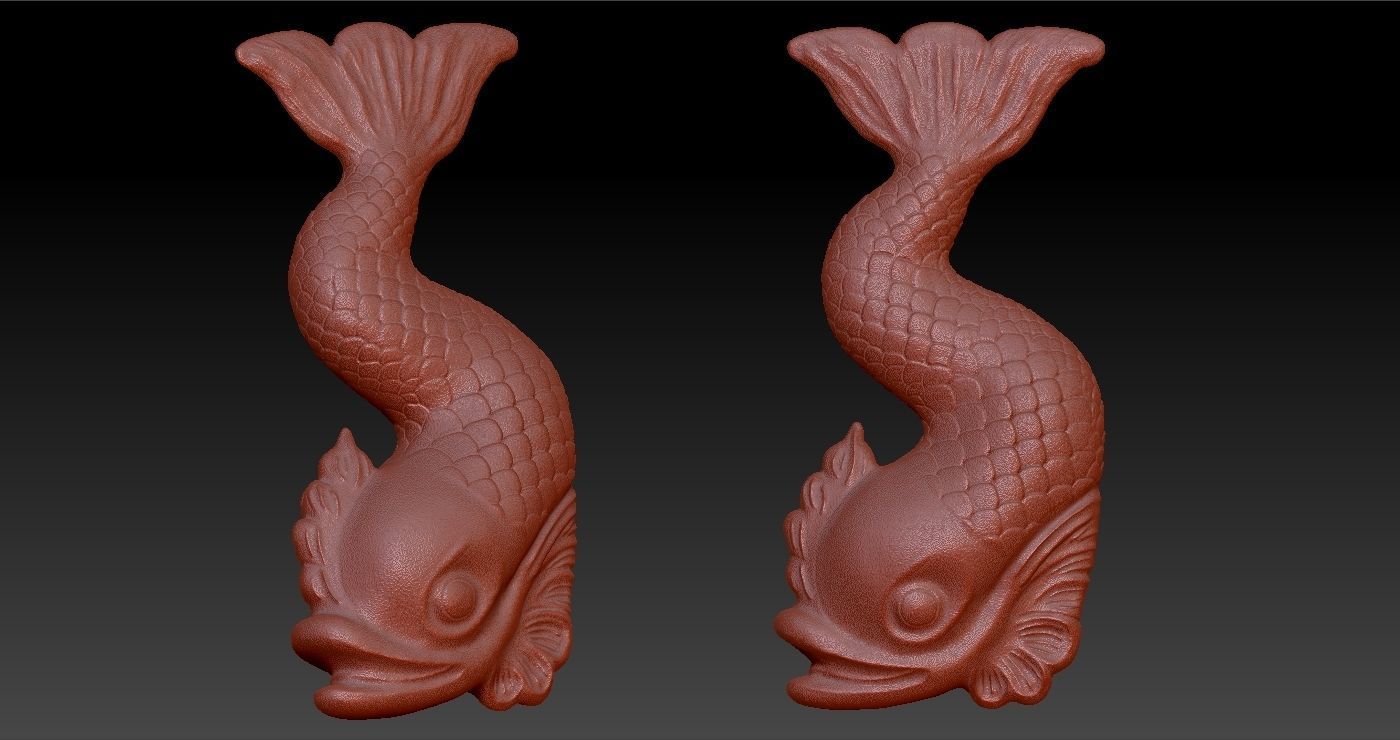 Fish figurine 3D print model_1