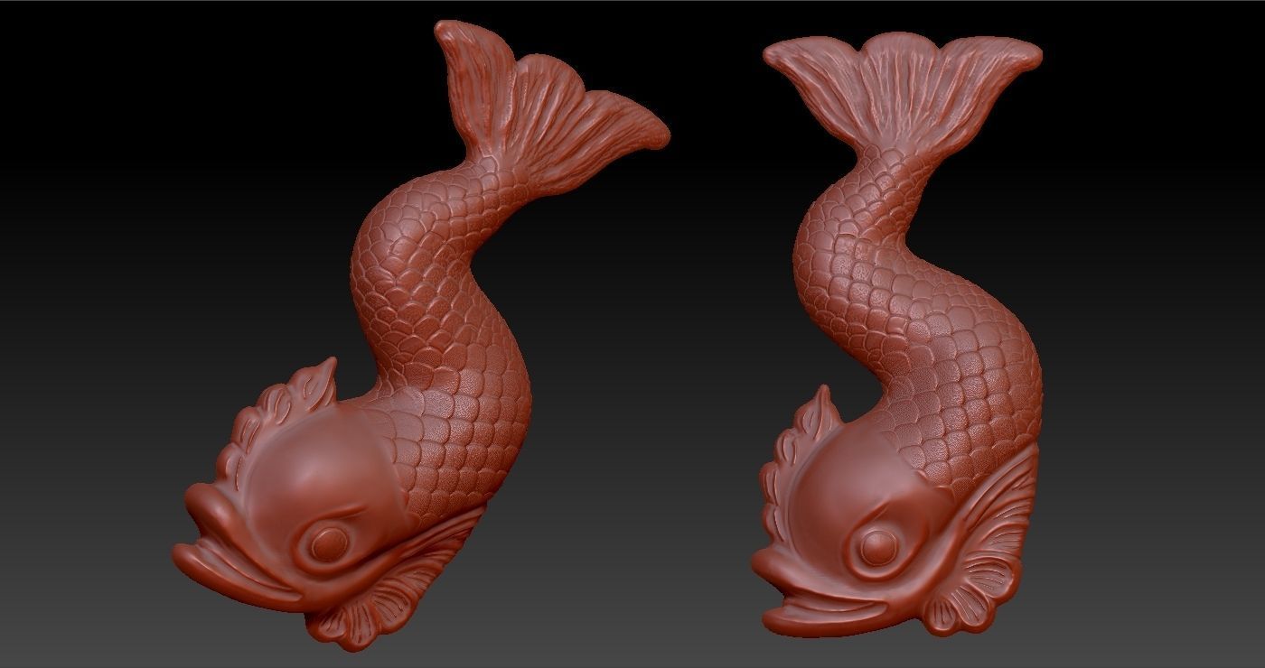 Fish figurine 3D print model_2