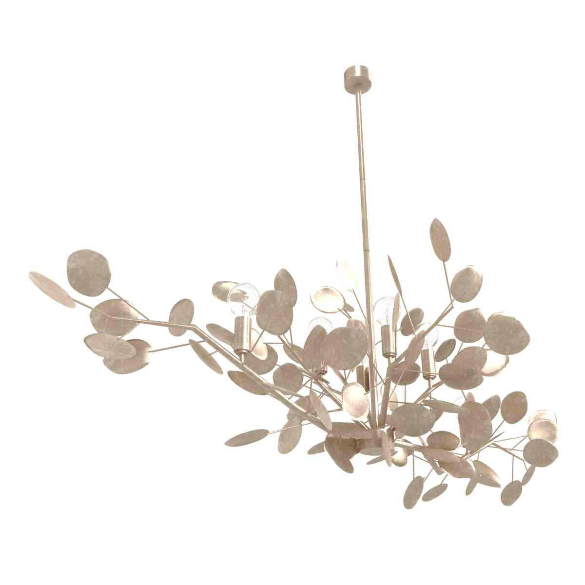 Currey and company Lunaria Oval Chandelier 3D model_1