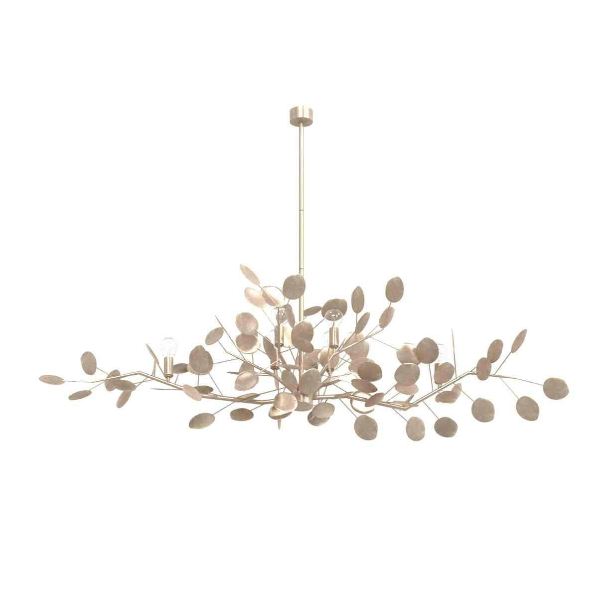Currey and company Lunaria Oval Chandelier 3D model_4