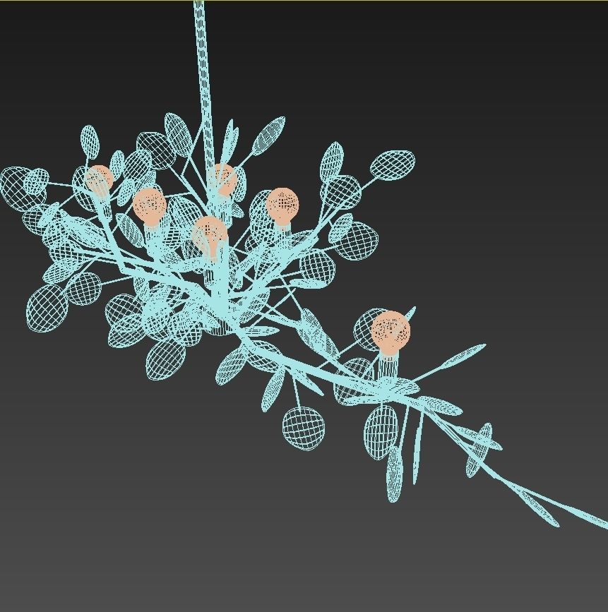 Currey and company Lunaria Oval Chandelier 3D model_9