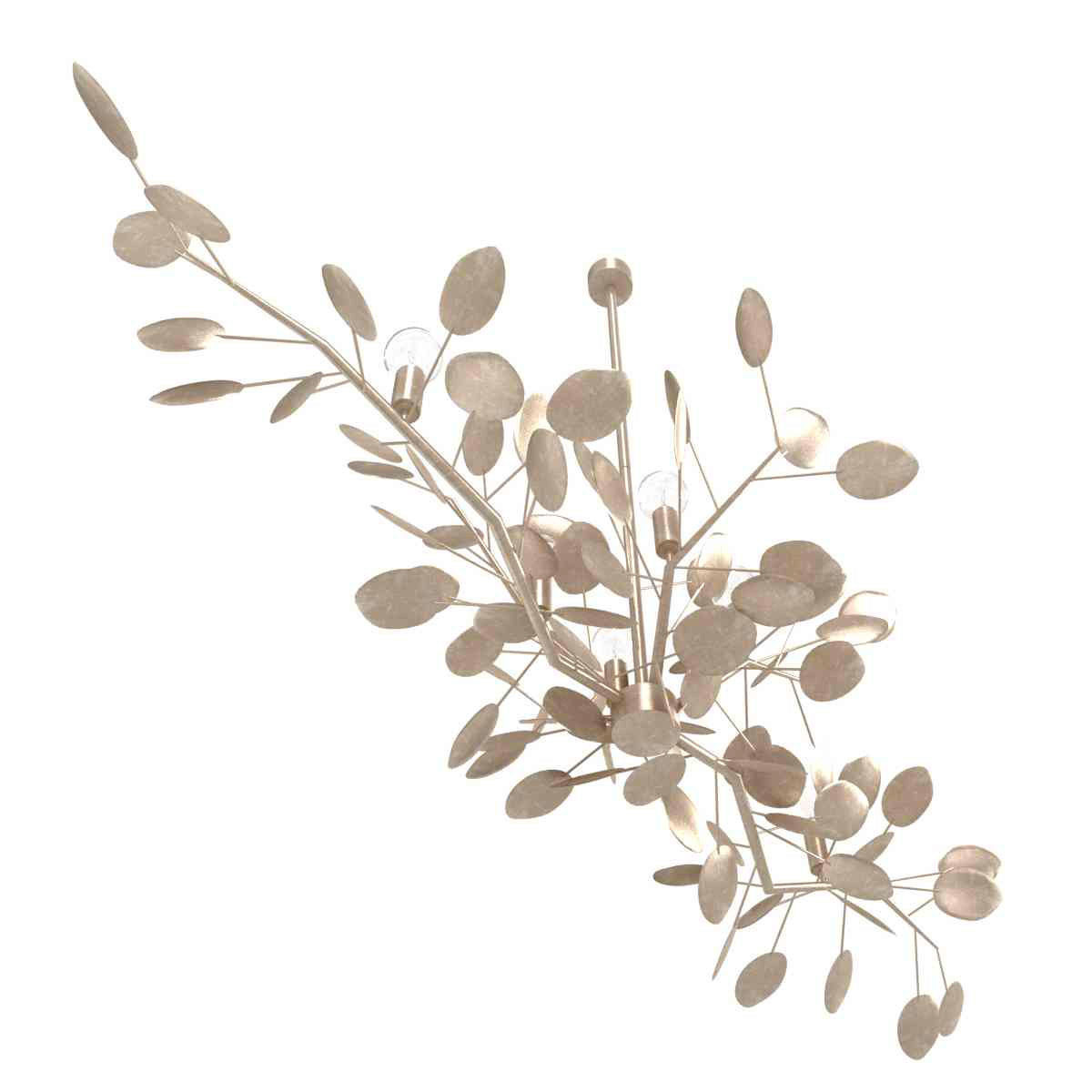 Currey and company Lunaria Oval Chandelier 3D model_2