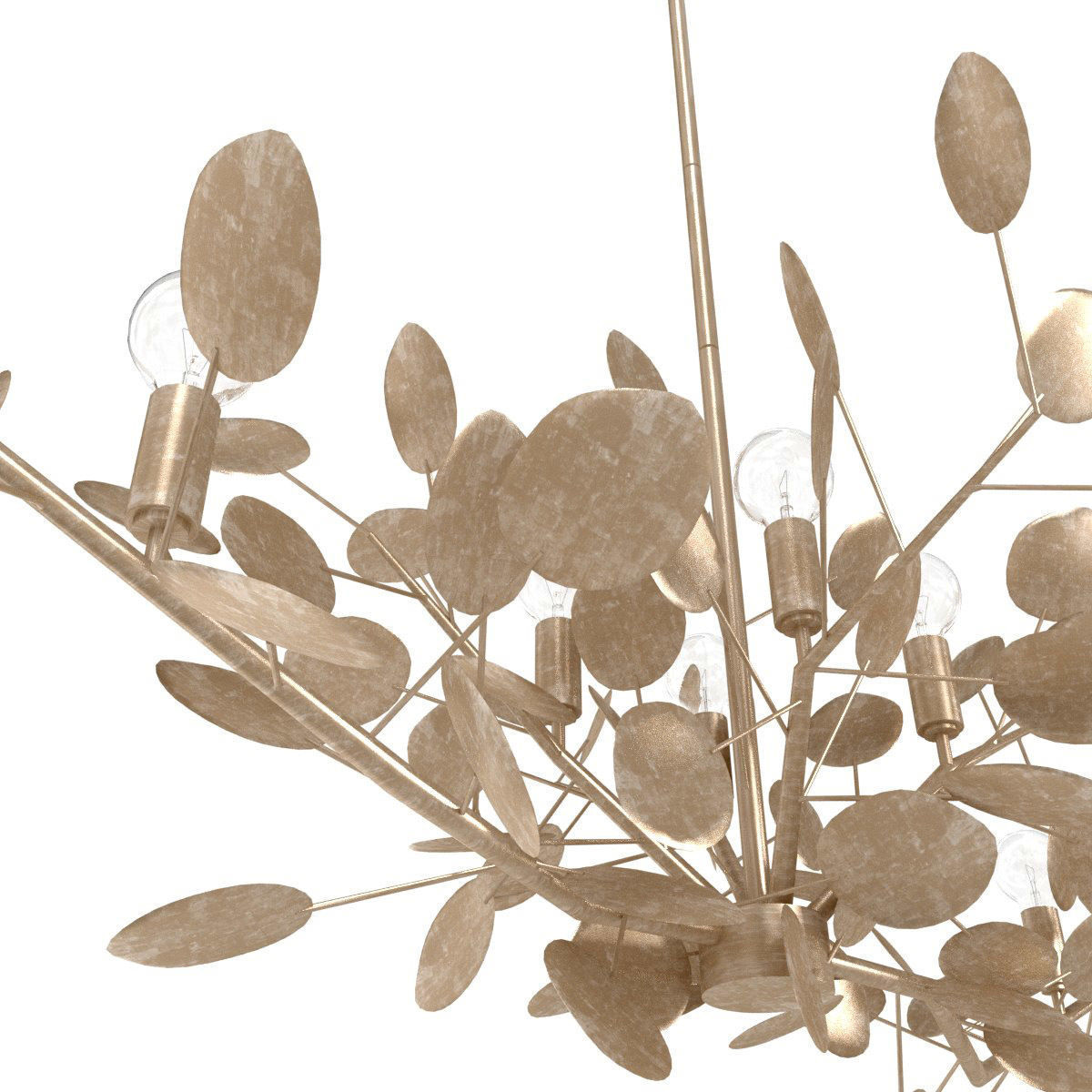 Currey and company Lunaria Oval Chandelier 3D model_5