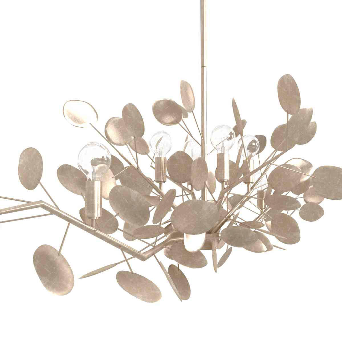 Currey and company Lunaria Oval Chandelier 3D model_3
