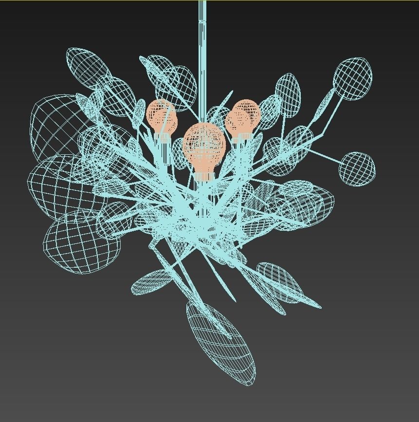 Currey and company Lunaria Oval Chandelier 3D model_7