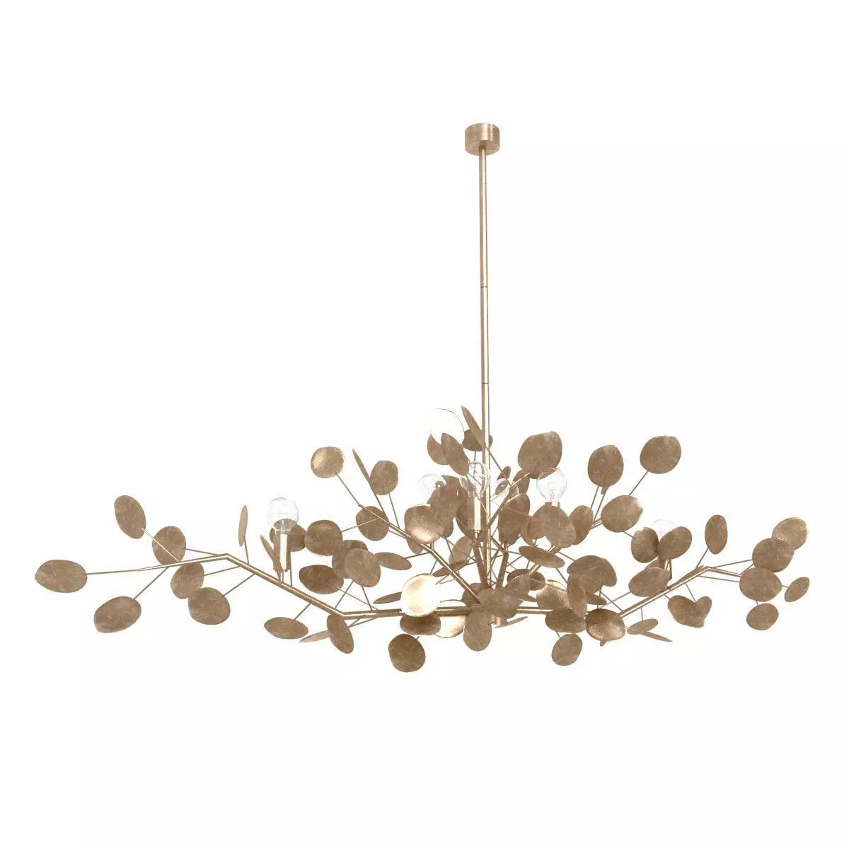 Currey and company Lunaria Oval Chandelier 3D model_0