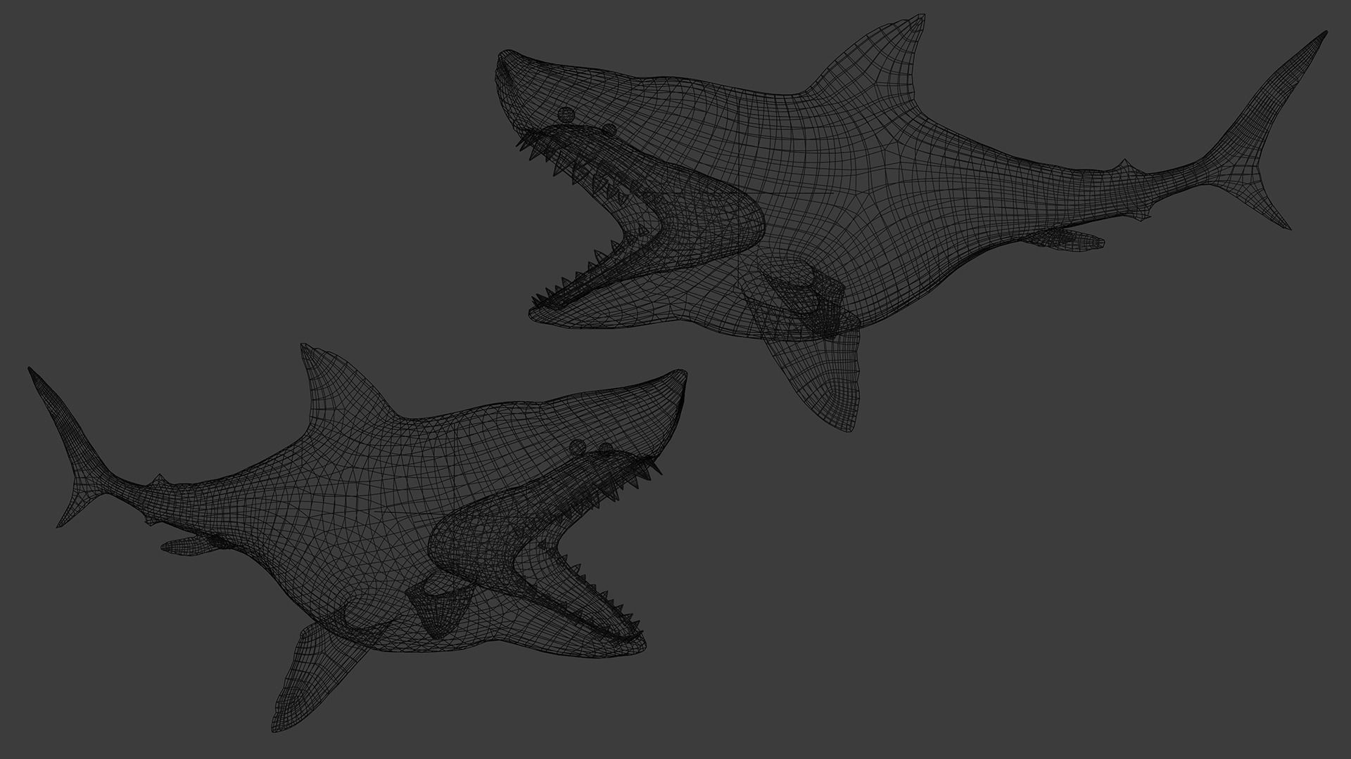  Fat Toony Shark Low-poly 3D model_6