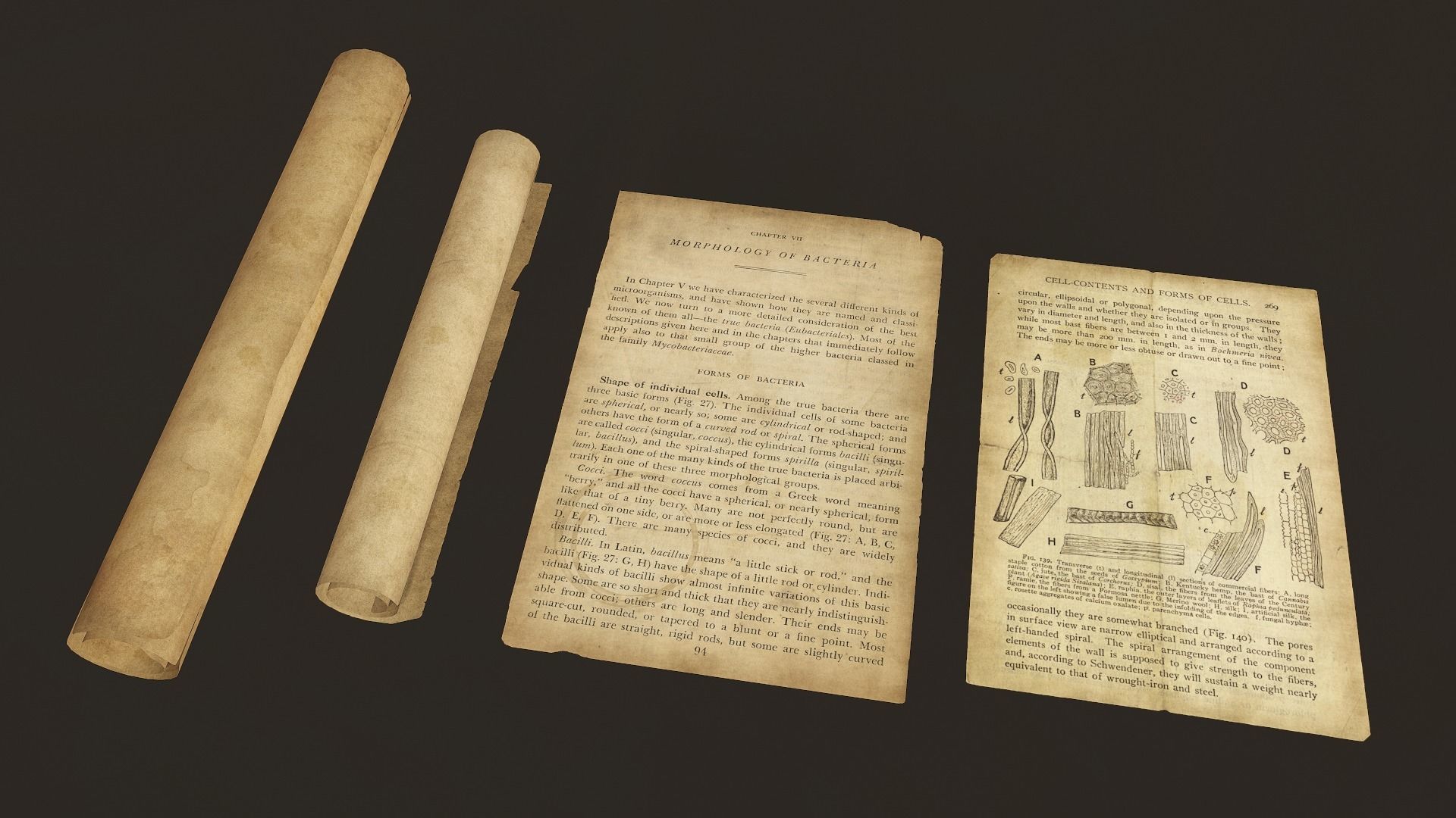 Victorian Props set - PBR Game Ready Low-poly 3D model_4