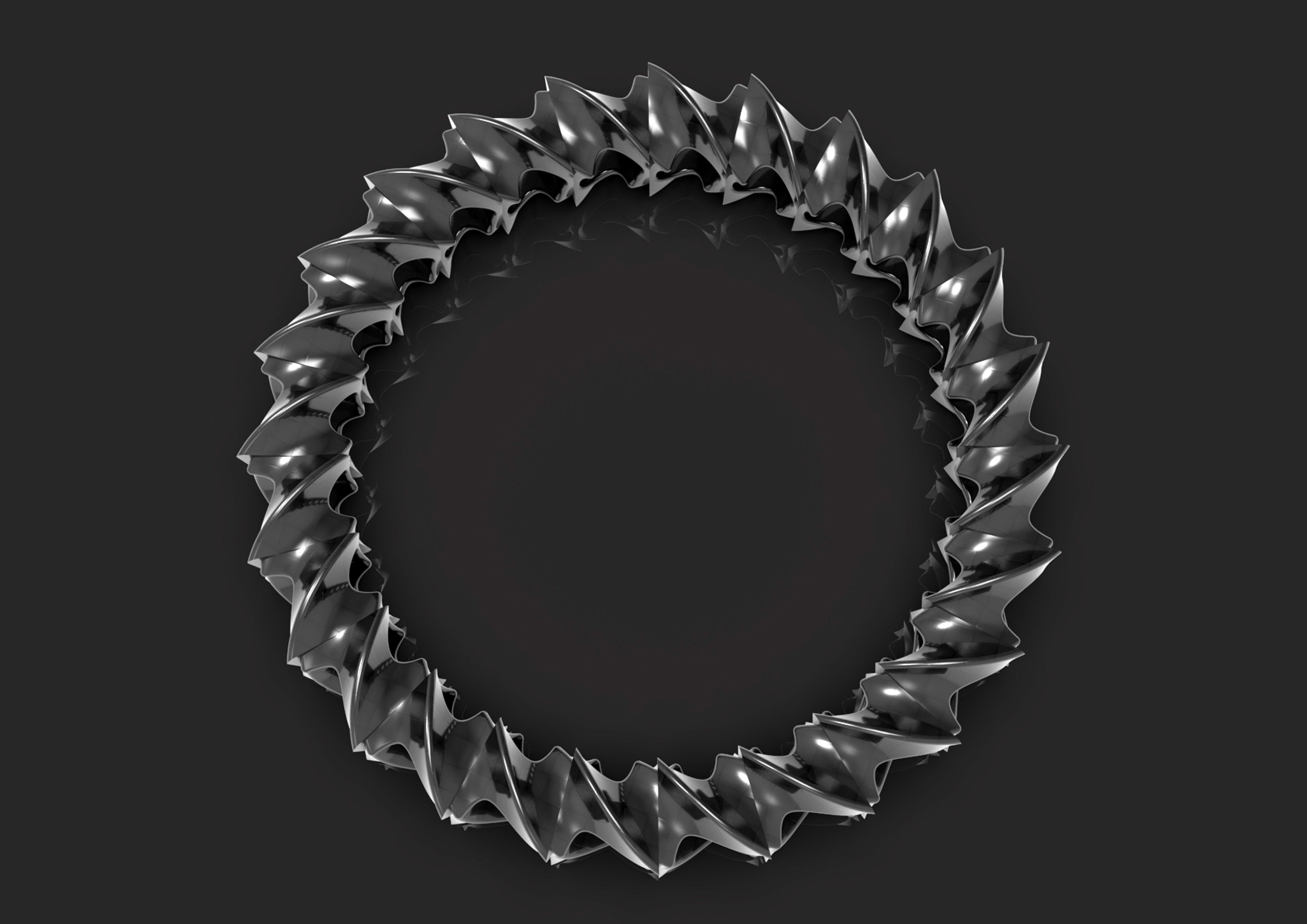 braceletsp spiral ring 3D print model_1