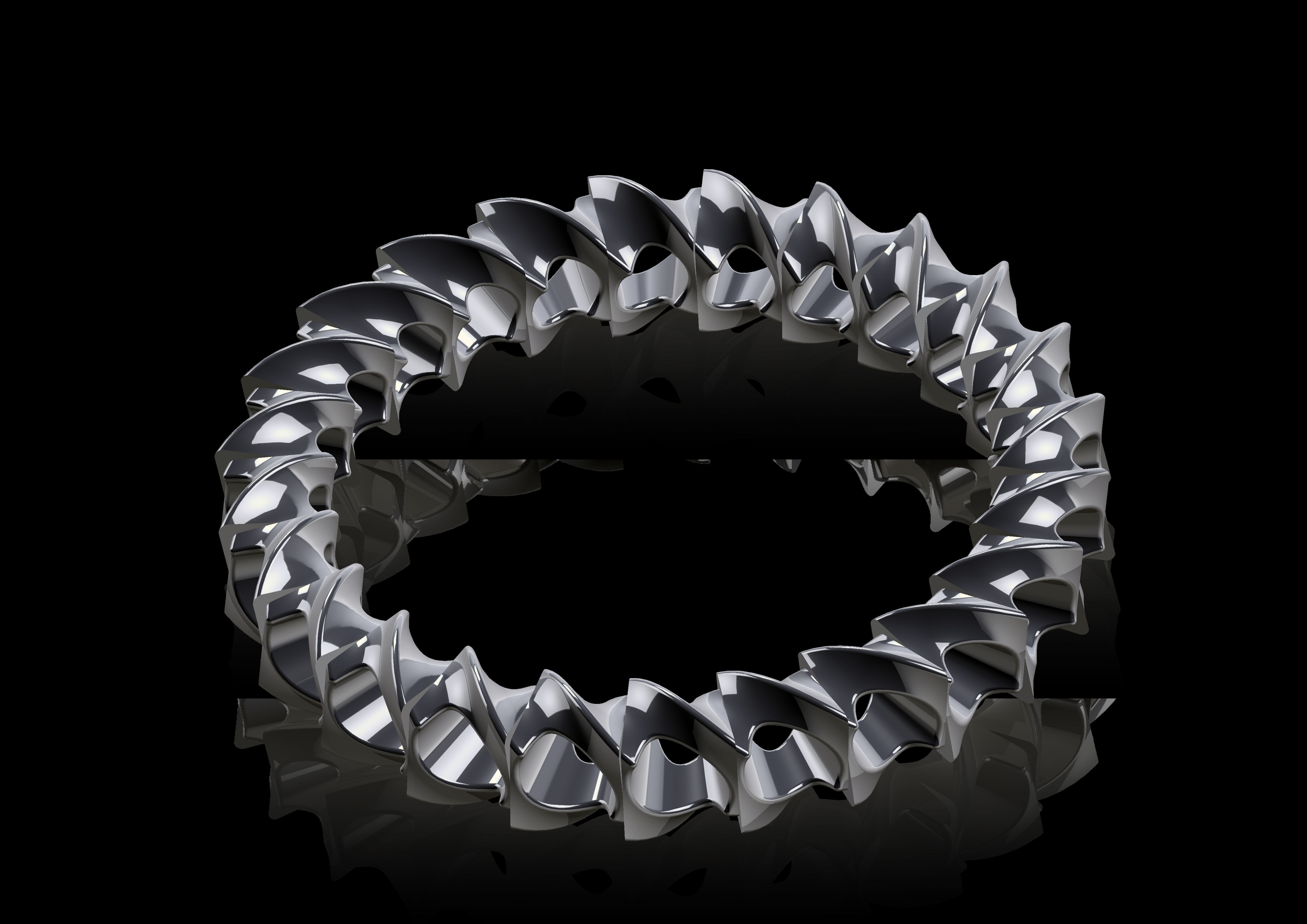 braceletsp spiral ring 3D print model_3
