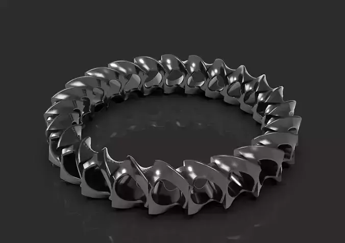 braceletsp spiral ring 3D print model