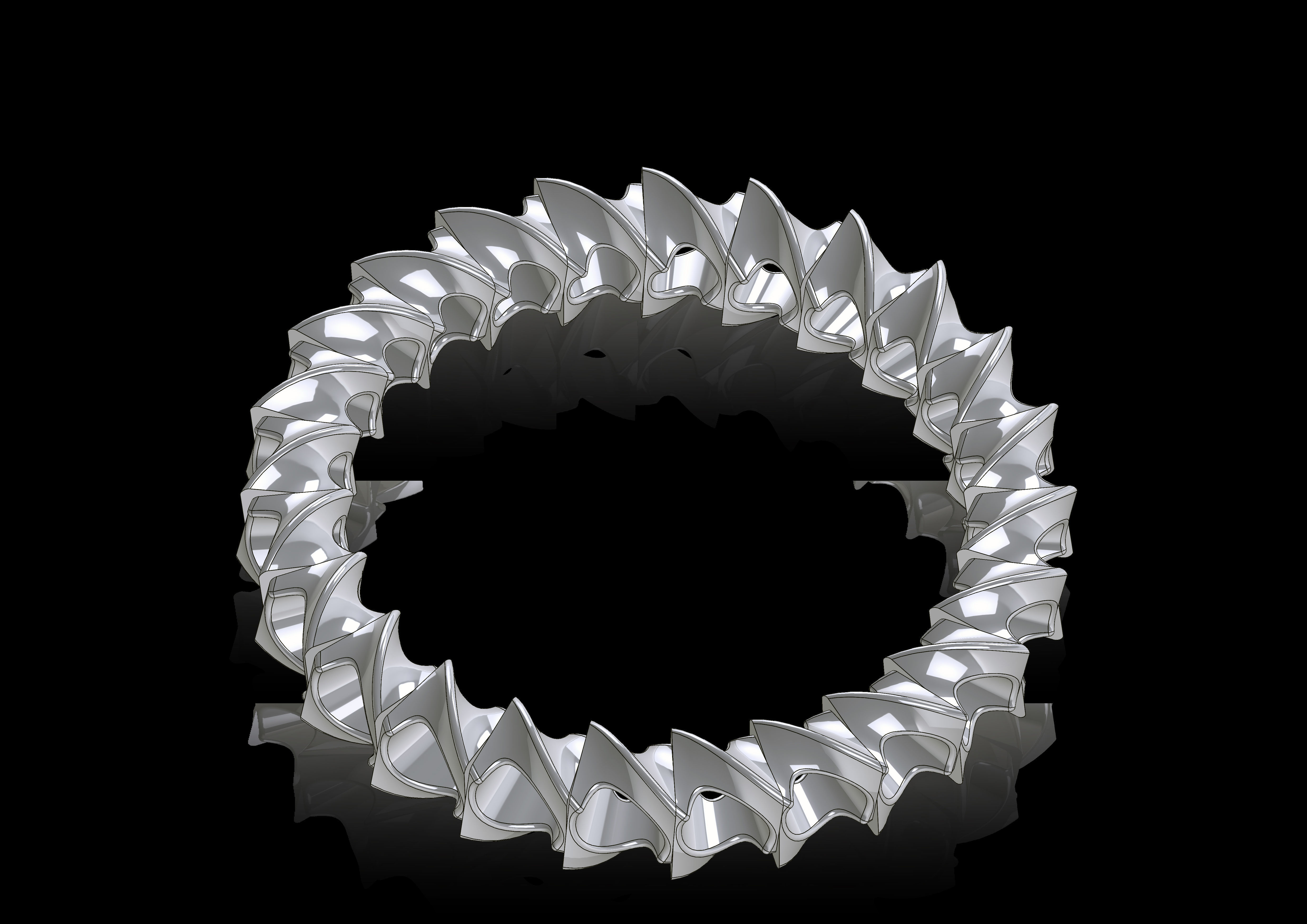 braceletsp spiral ring 3D print model_2