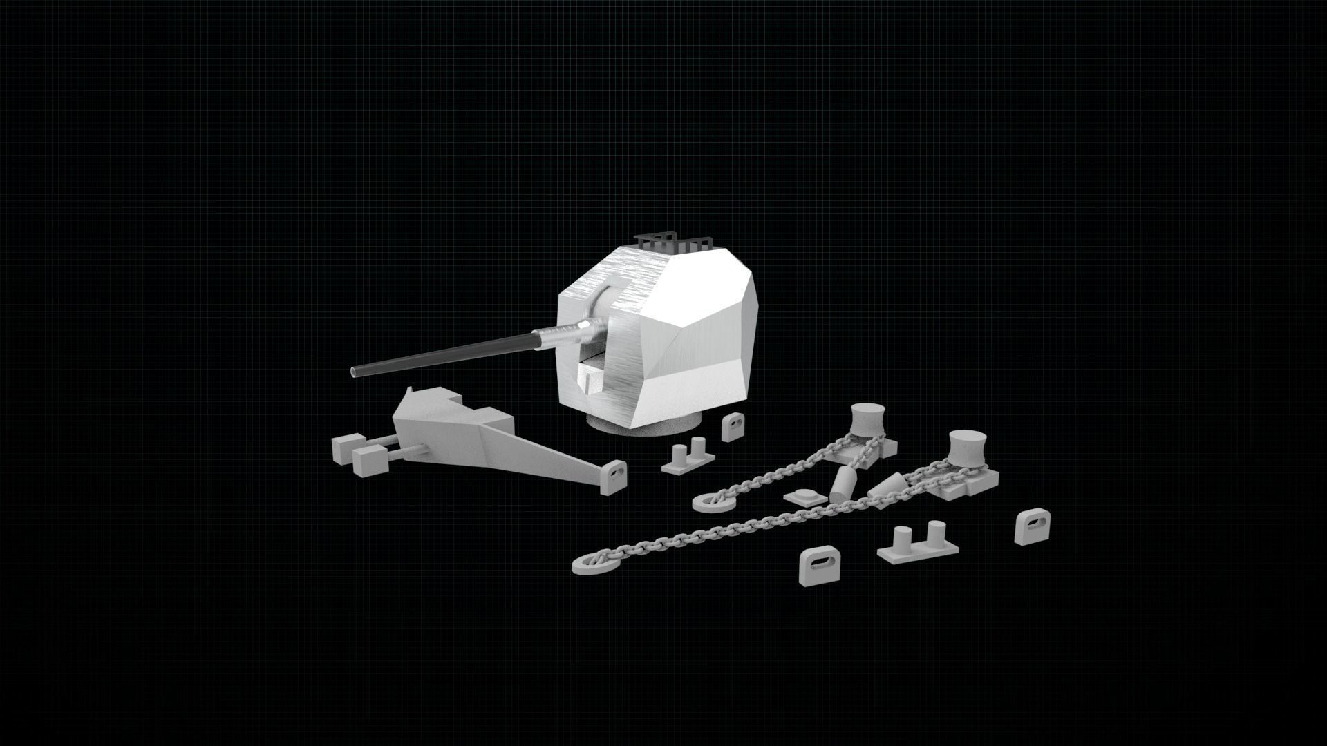 Frigate type 23 3D print model_13