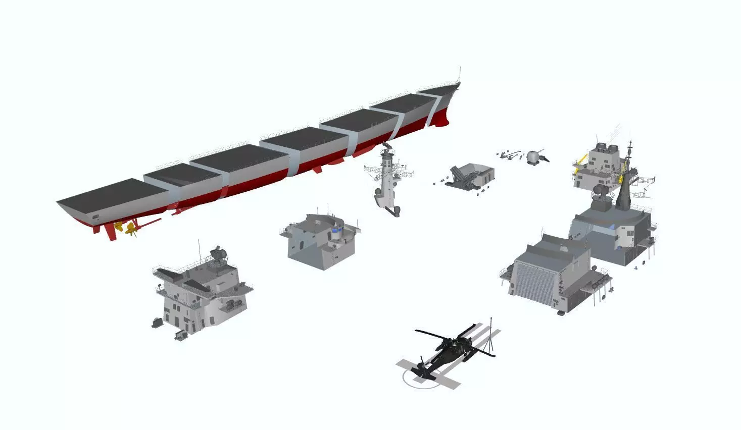 Frigate type 23 3D print model_0