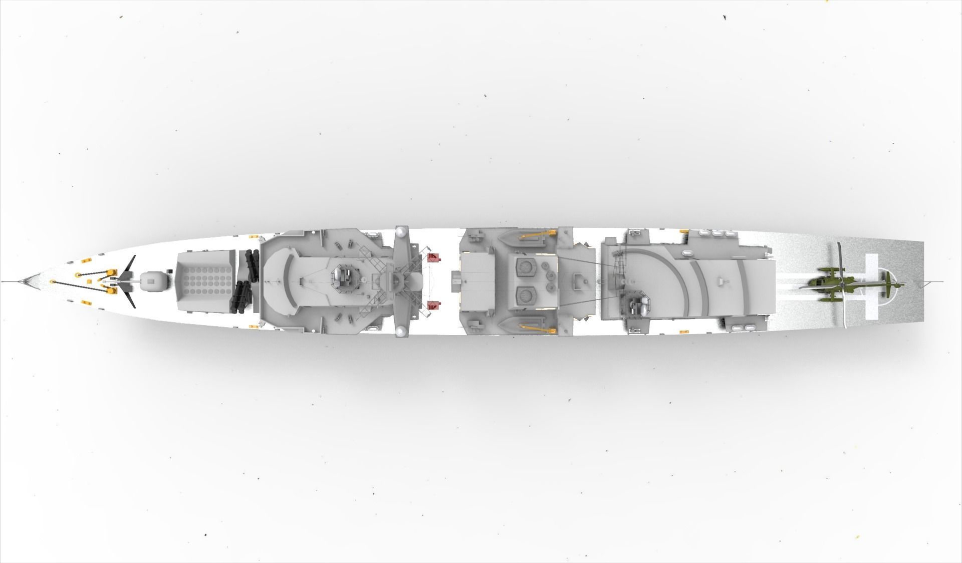Frigate type 23 3D print model_3