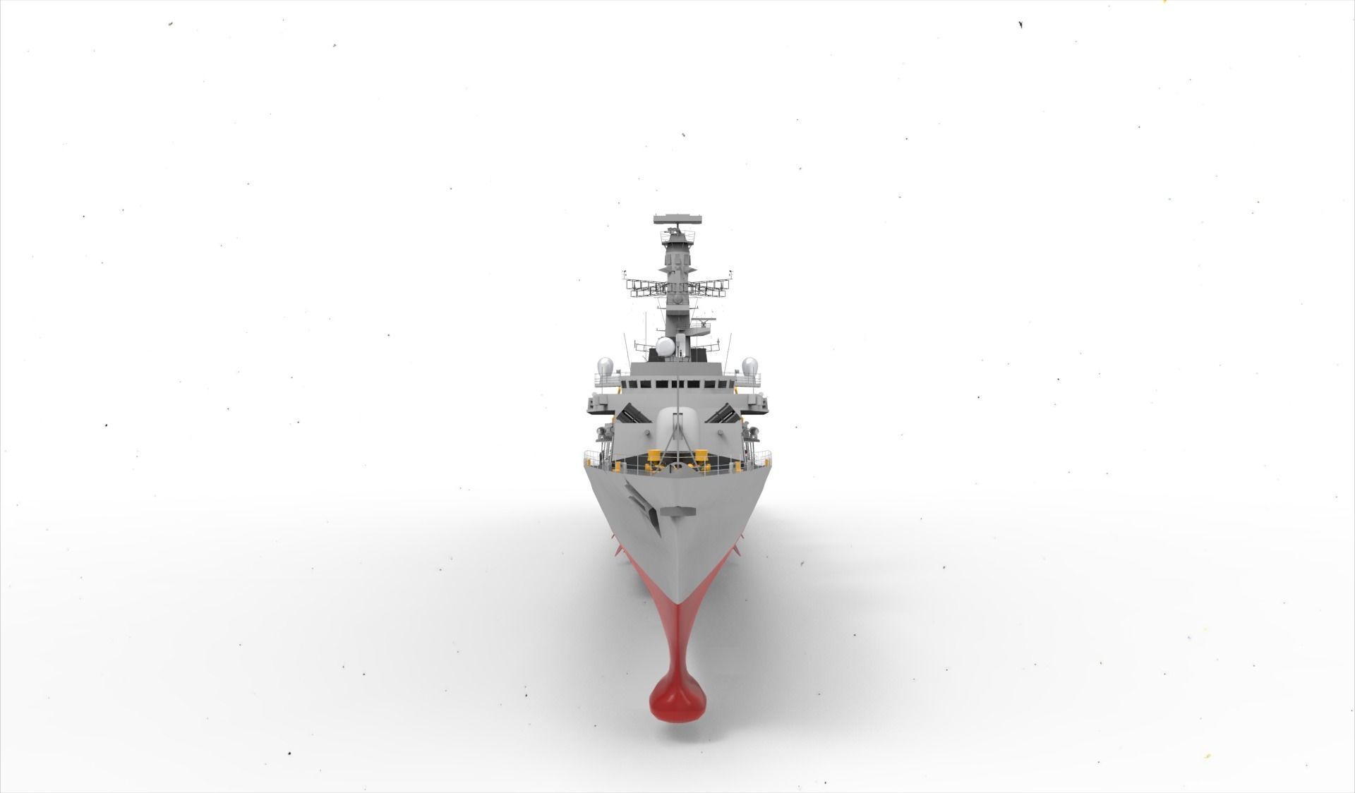 Frigate type 23 3D print model_4