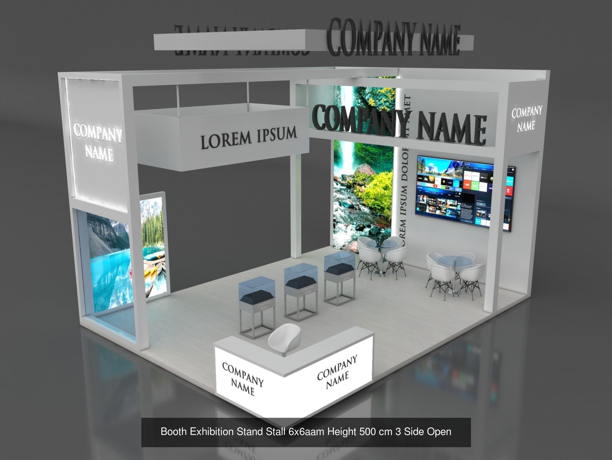 10 Exhibition Stand Stall Booth 3D model 3D Model Collection _2