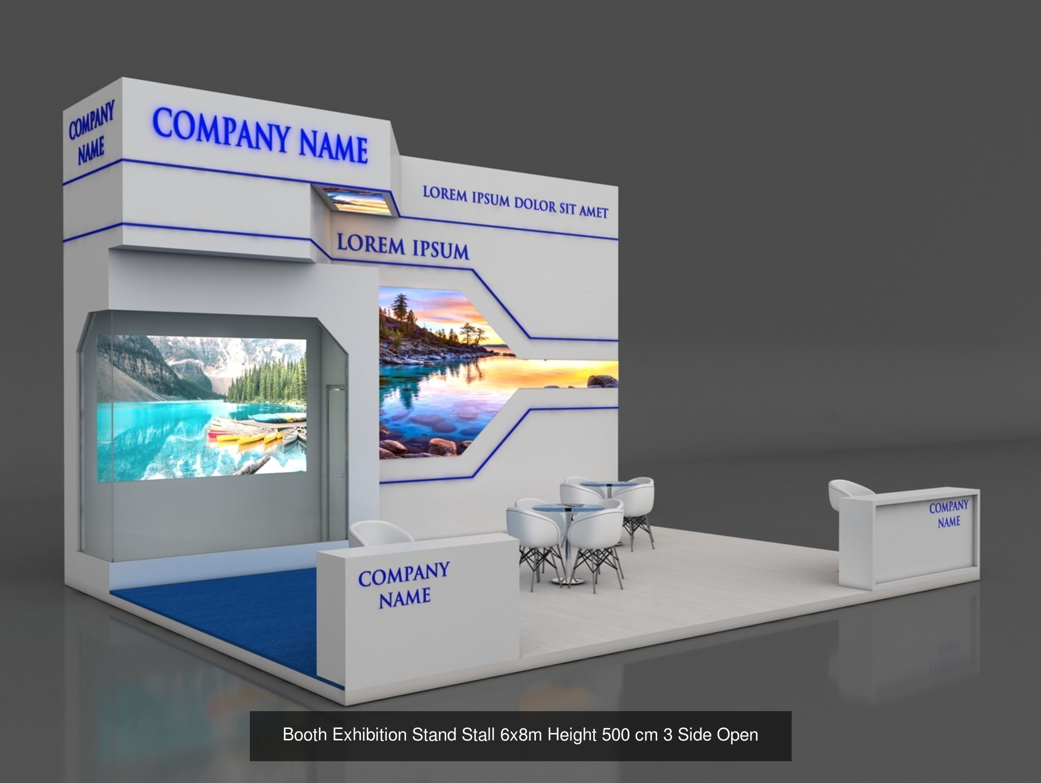 10 Exhibition Stand Stall Booth 3D model 3D Model Collection _3