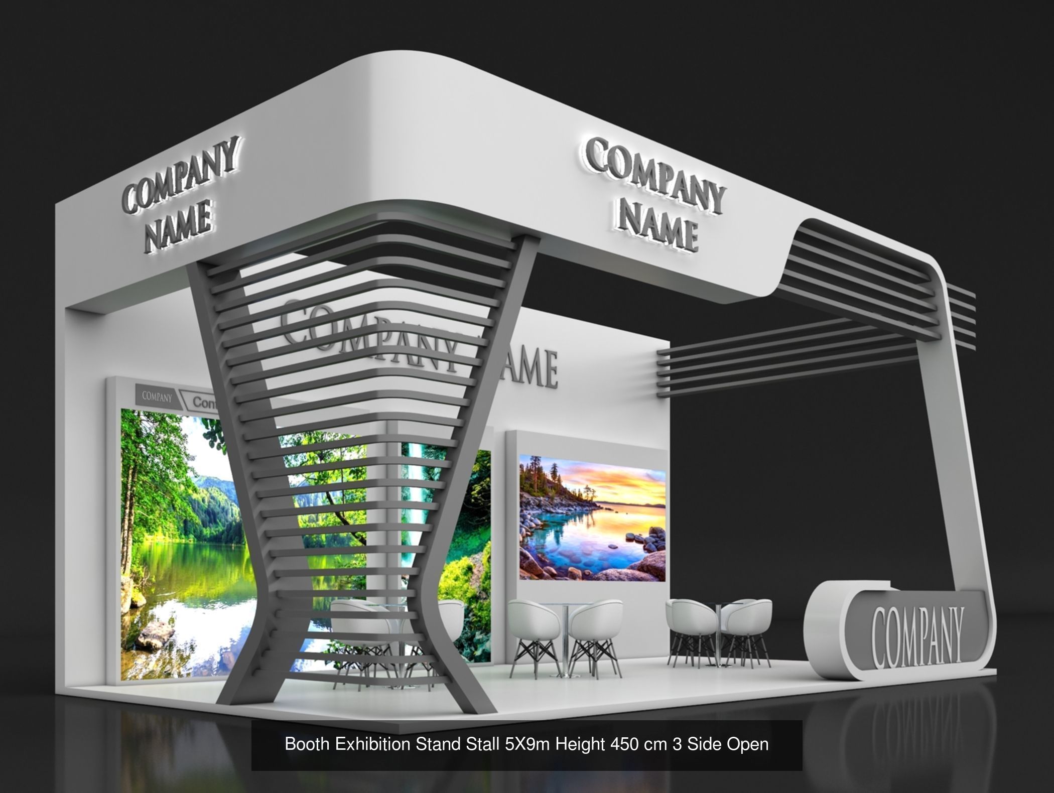 10 Exhibition Stand Stall Booth 3D model 3D Model Collection _9
