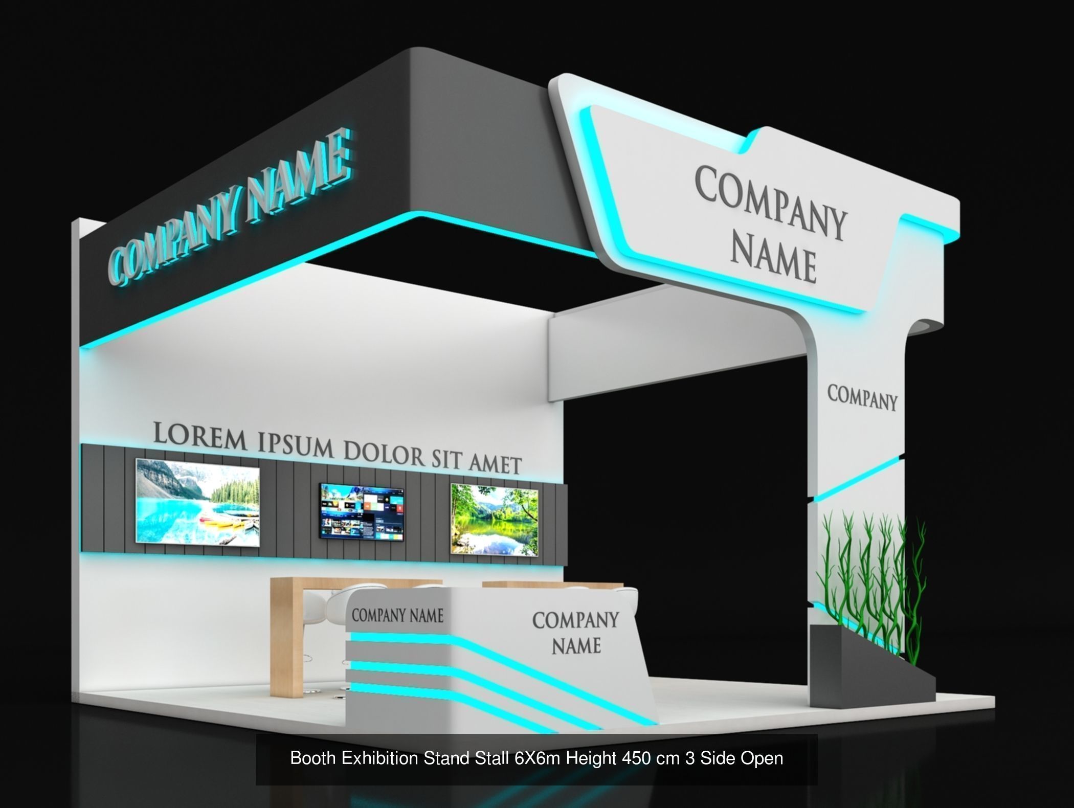 10 Exhibition Stand Stall Booth 3D model 3D Model Collection _7