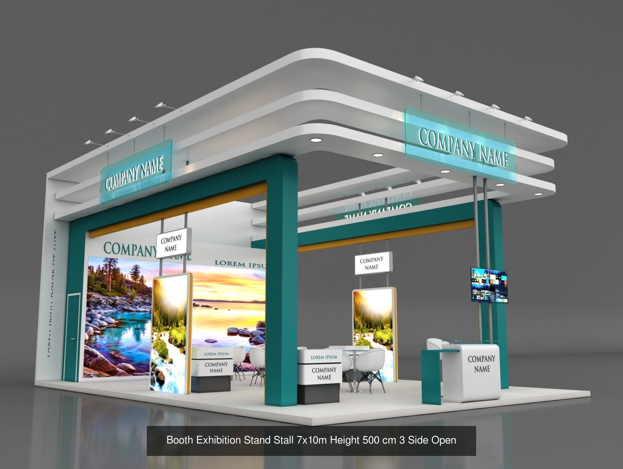 10 Exhibition Stand Stall Booth 3D model 3D Model Collection _3
