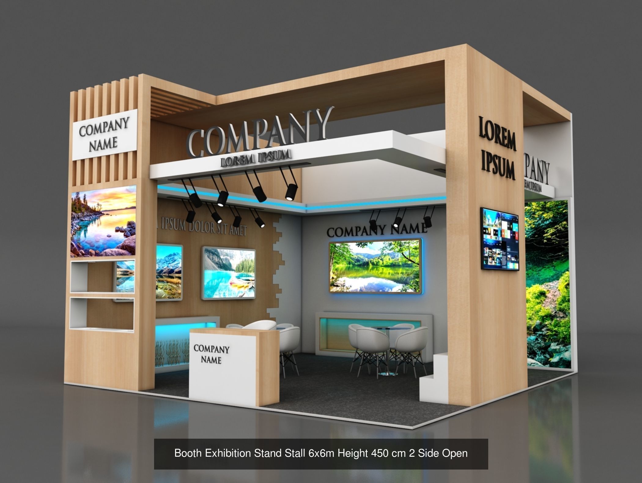 10 Exhibition Stand Stall Booth 3D model 3D Model Collection _5