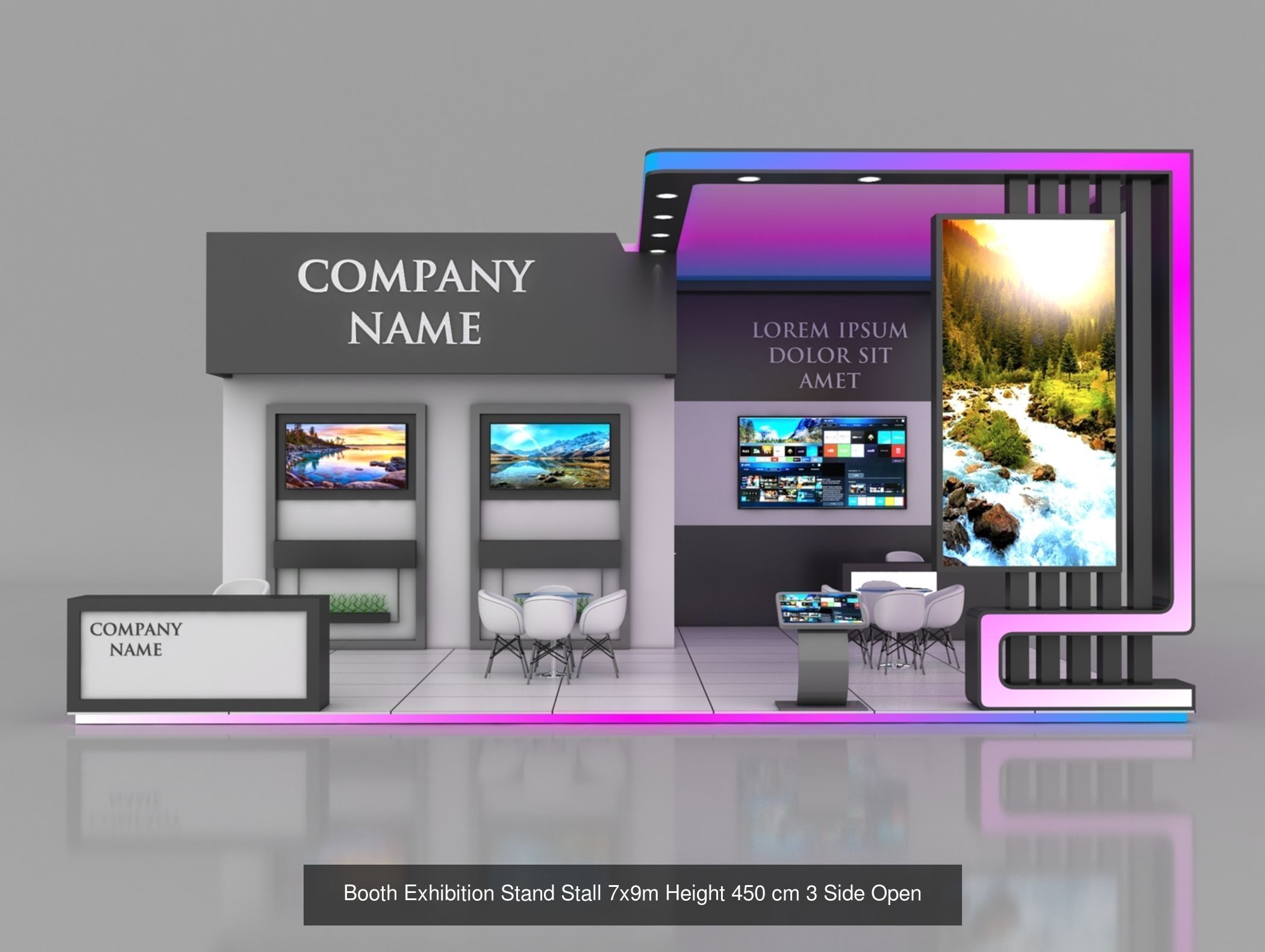 10 Exhibition Stand Stall Booth 3D model 3D Model Collection _2