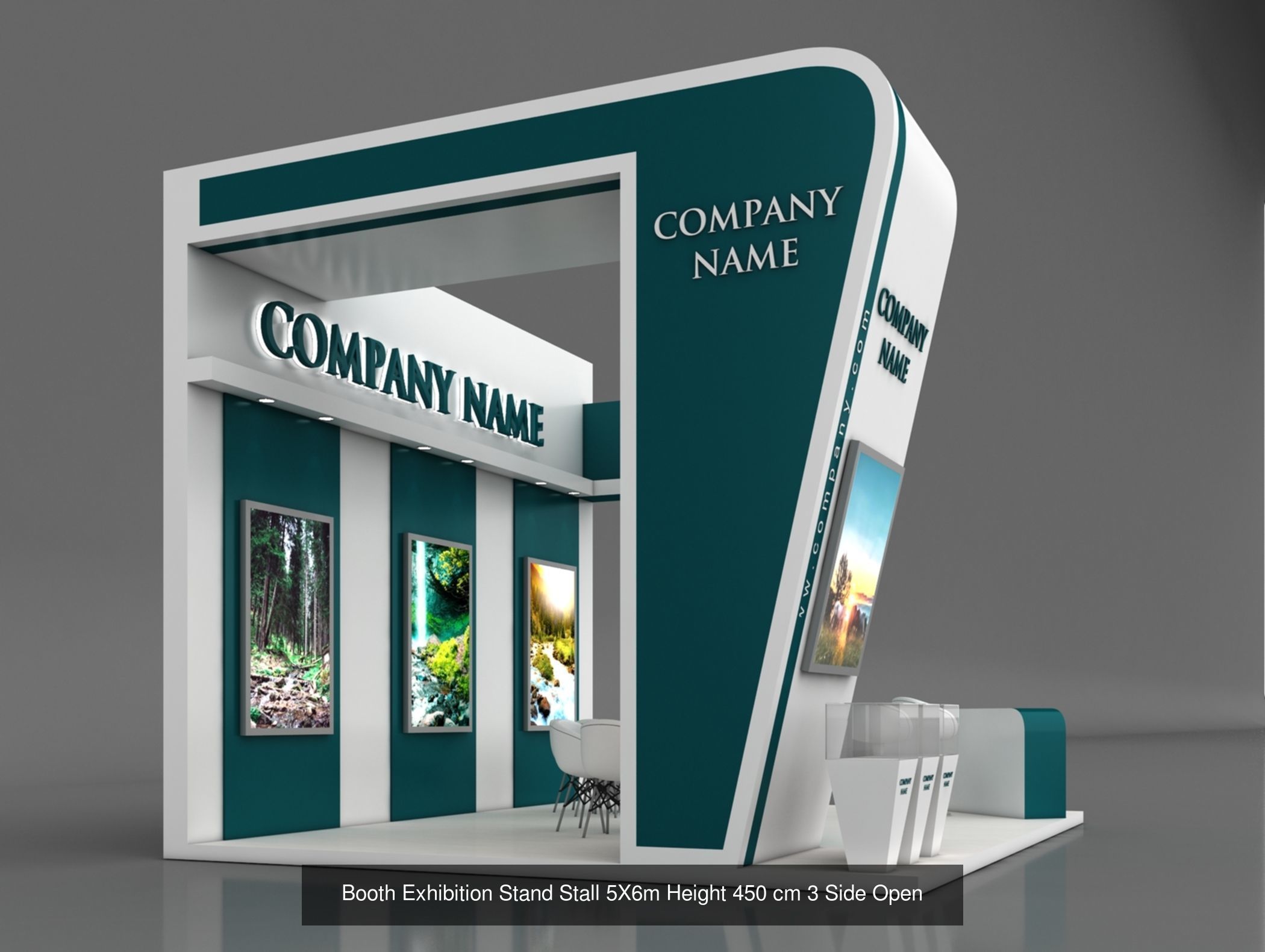 10 Exhibition Stand Stall Booth 3D model 3D Model Collection _10